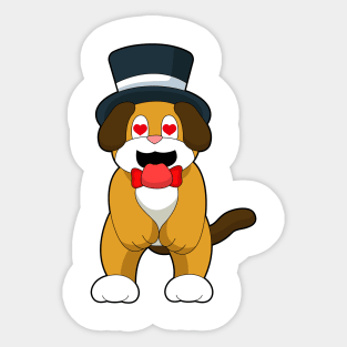 Dog Groom Heart Wedding Sticker
